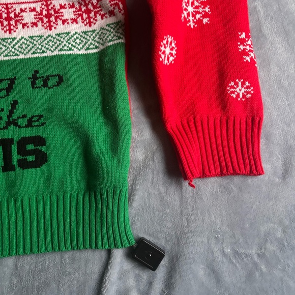 Spencer’s Workshop LED Light Up Ugly Christmas Sweater F This - XLARGE - Picture 5 of 9